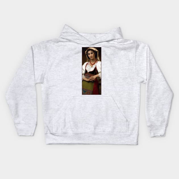 The Neapolitan Girl by Hugues Merle Kids Hoodie by academic-art